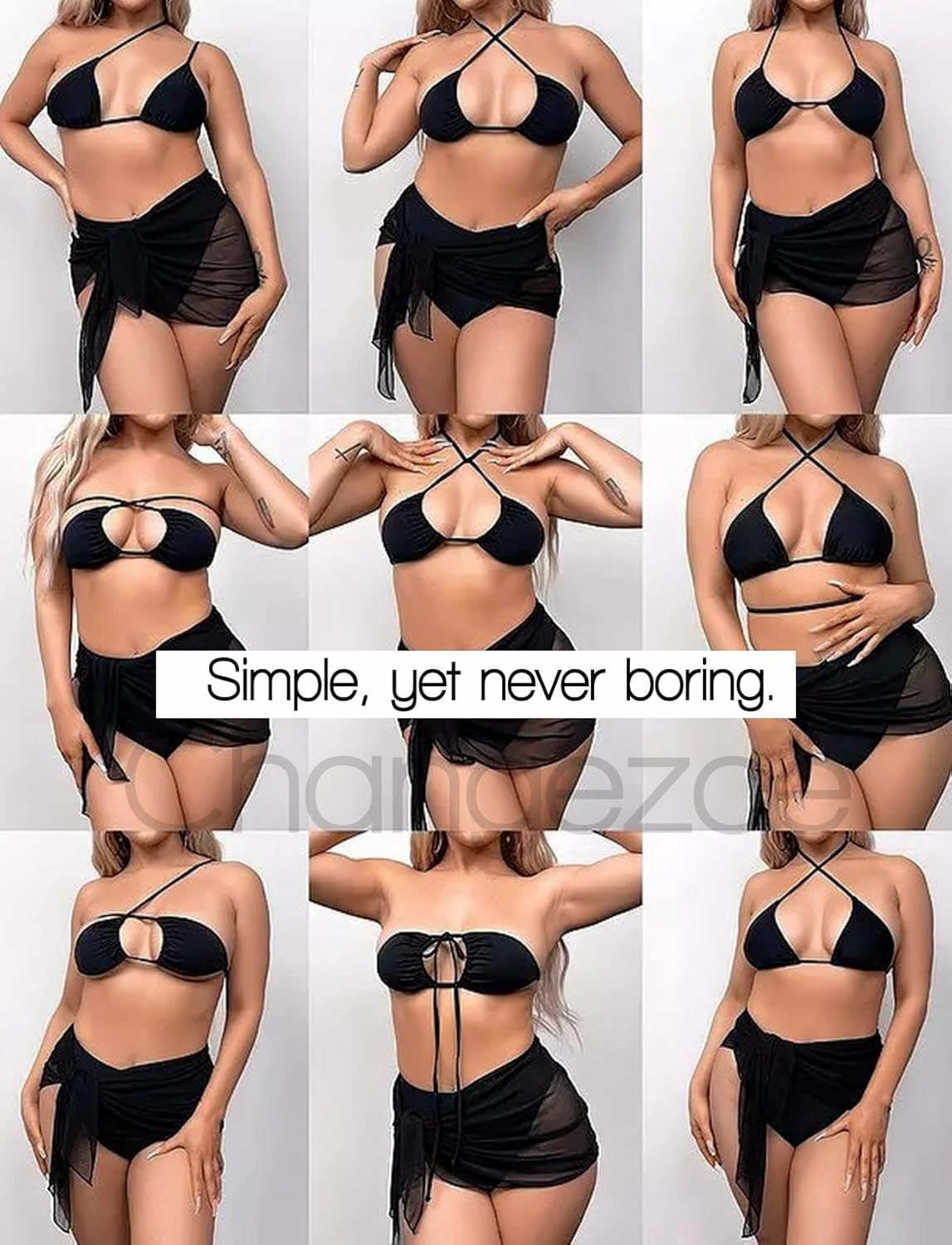 Triangle Bikini Tops for Women Halter String Bathing Suit Tops Sexy Brazilian Black White Swimsuit Top