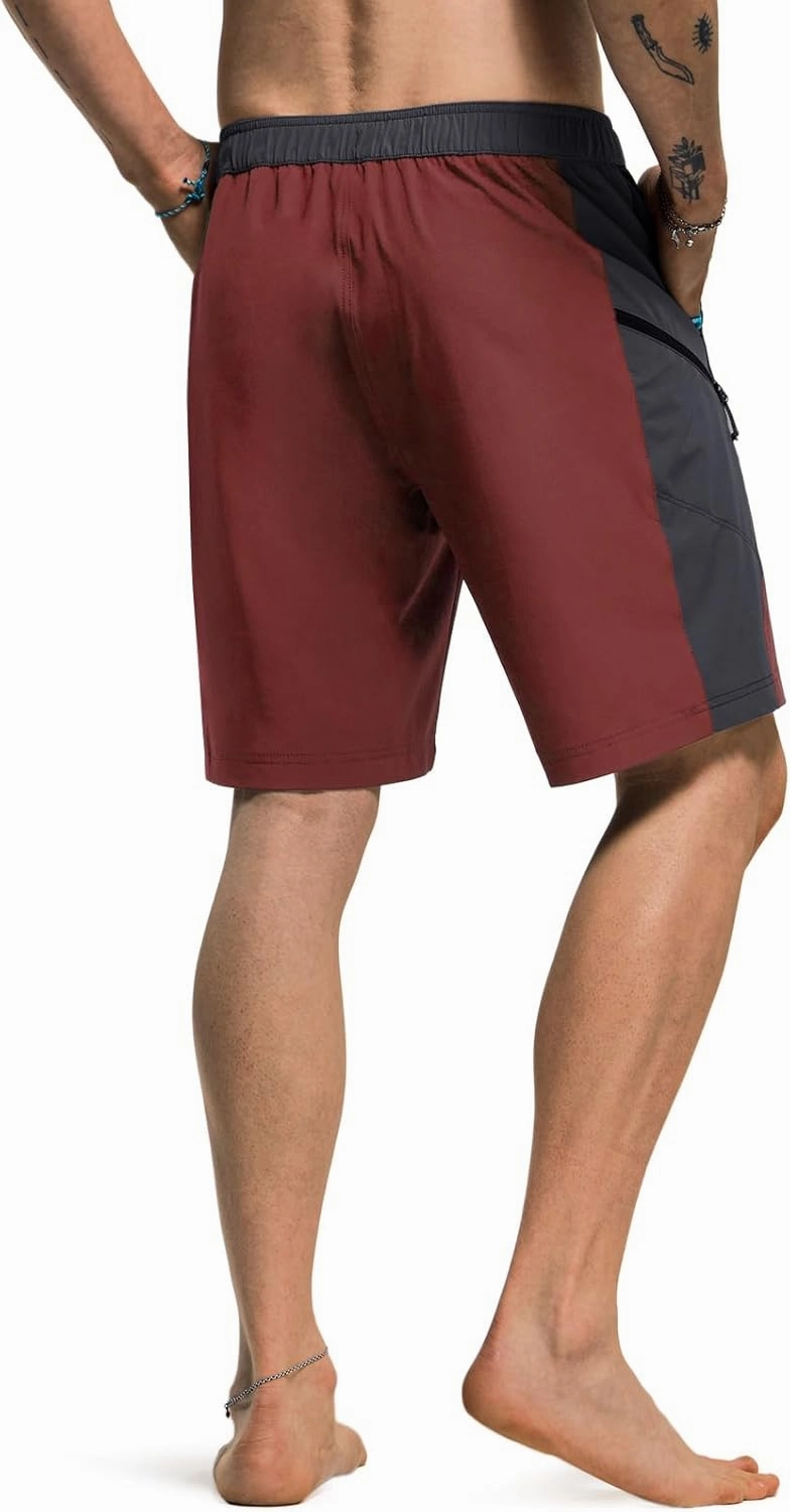 TSLA Men's Swim Trunks, Quick Dry Swimming Beach Board Shorts, Lightweight Swimwear Bathing Suits with Pockets