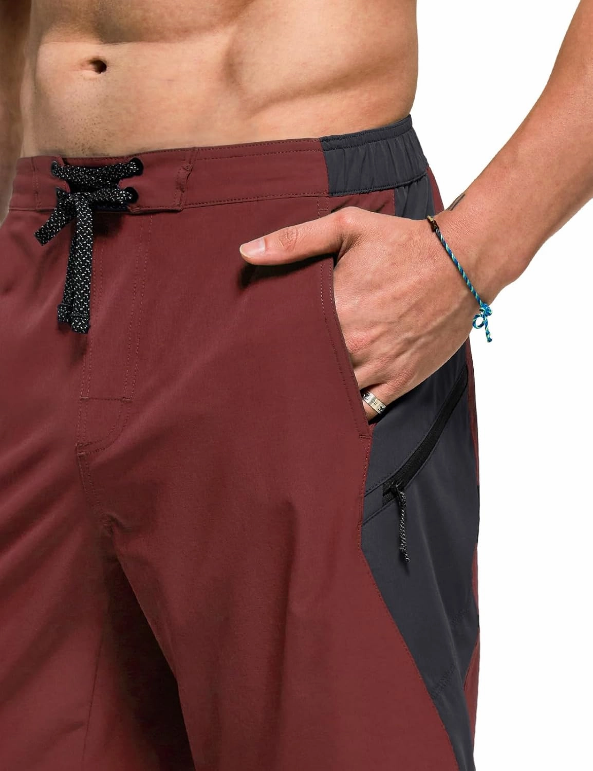 TSLA Men's Swim Trunks, Quick Dry Swimming Beach Board Shorts, Lightweight Swimwear Bathing Suits with Pockets