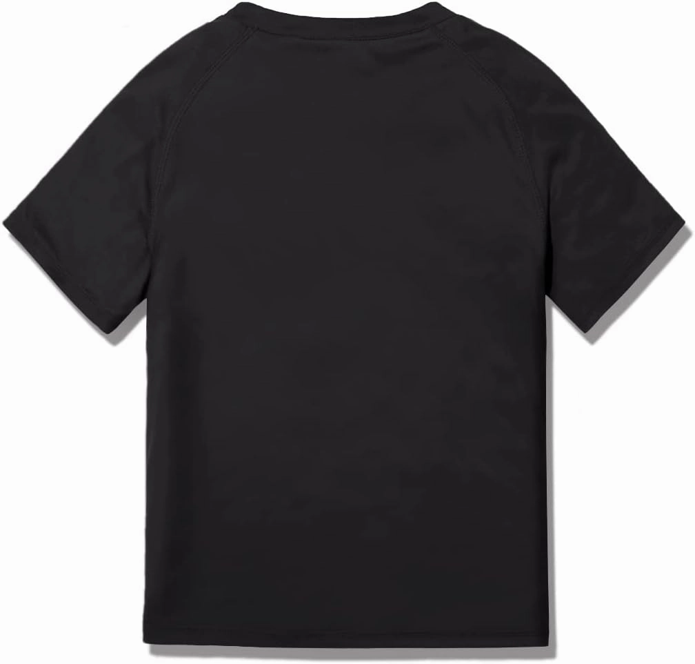 TSLA Youth Kids UPF 50  Short Sleeve, Aqua Water Swimsuit Top, UV/SPF Surf Swim Shirt