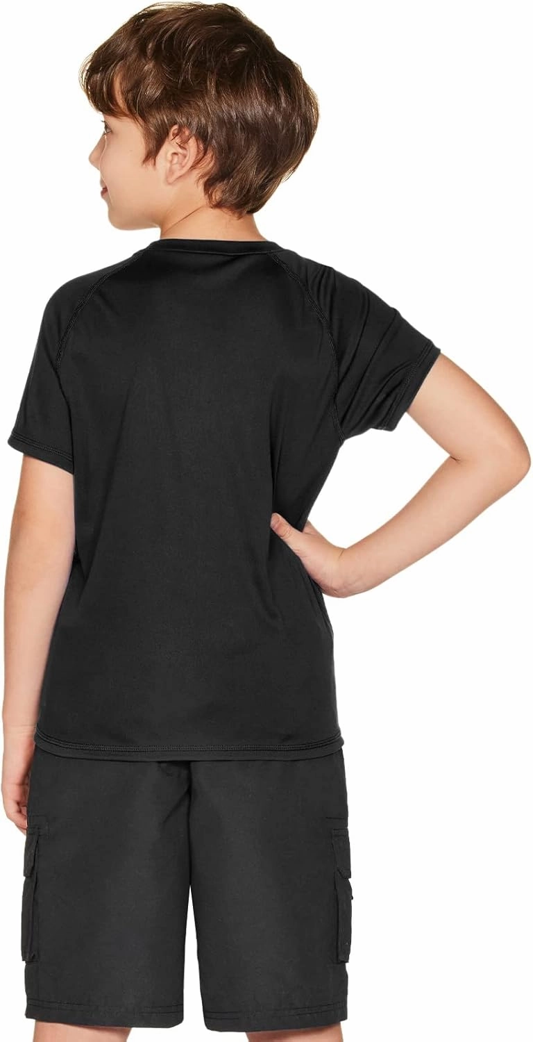TSLA Youth Kids UPF 50  Short Sleeve, Aqua Water Swimsuit Top, UV/SPF Surf Swim Shirt