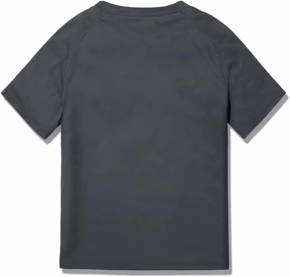 TSLA Youth Kids UPF 50  Short Sleeve, Aqua Water Swimsuit Top, UV/SPF Surf Swim Shirt