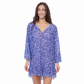 Tulip Mesh Tunic With Flounce Coverup