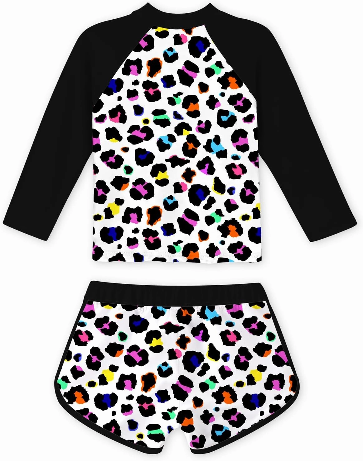 TUONROAD Girls 2 Pieces Rash Guard Swimsuit Long Sleeve Tankini for 4-10 Years
