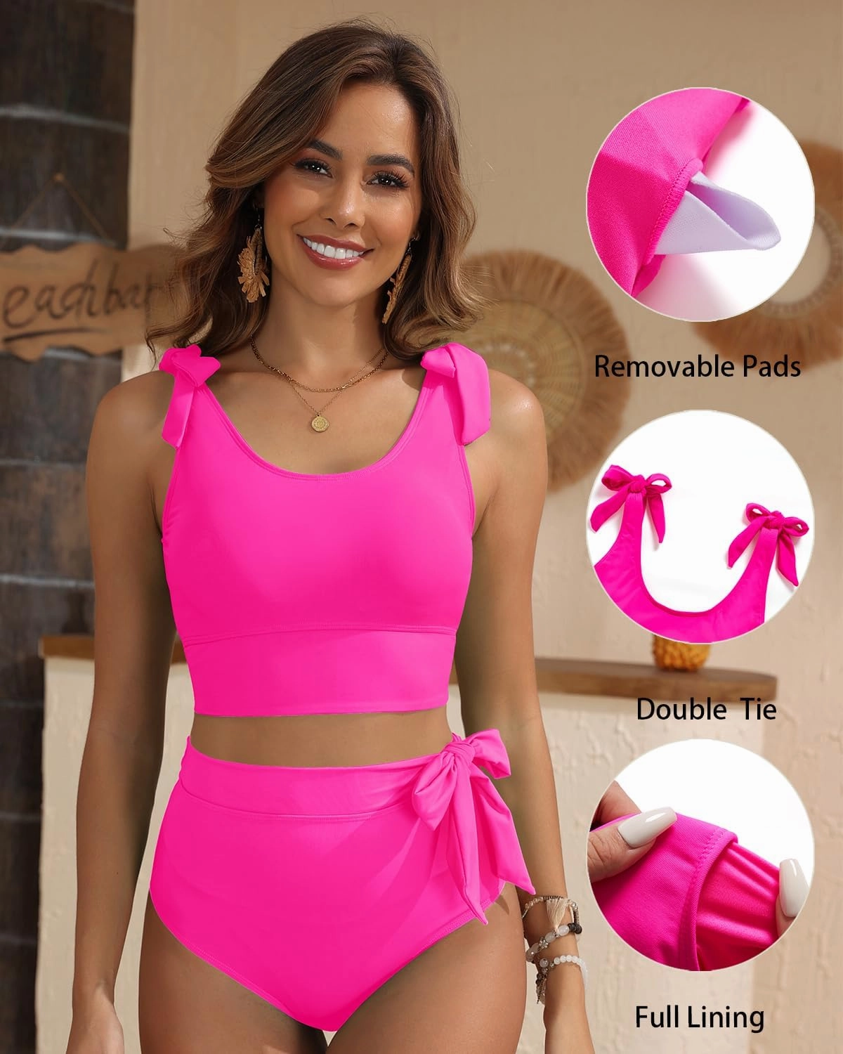 Two Piece High Waisted Swimsuits - Women Tummy Control Bikini Modest Bathing Suit 2PC 2025