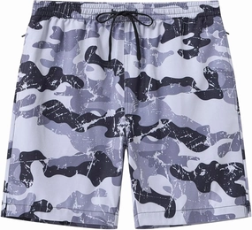 Tyhengta Men's Swim Trunks Quick Dry Beach Shorts with Zipper Pockets and Mesh Lining