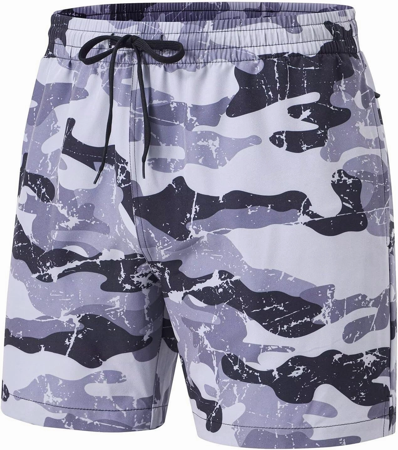Tyhengta Men's Swim Trunks Quick Dry Beach Shorts with Zipper Pockets and Mesh Lining