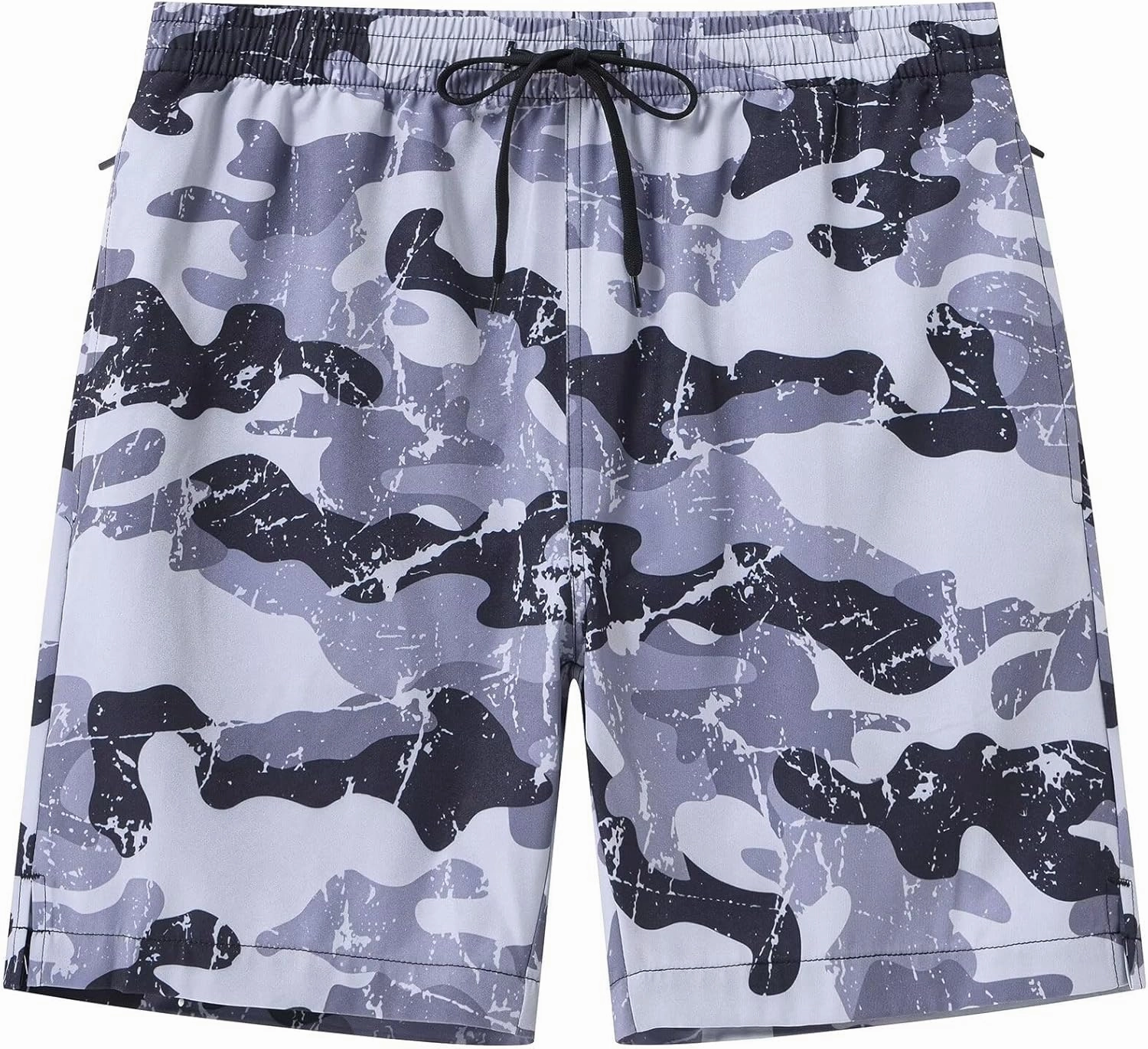 Tyhengta Men's Swim Trunks Quick Dry Beach Shorts with Zipper Pockets and Mesh Lining