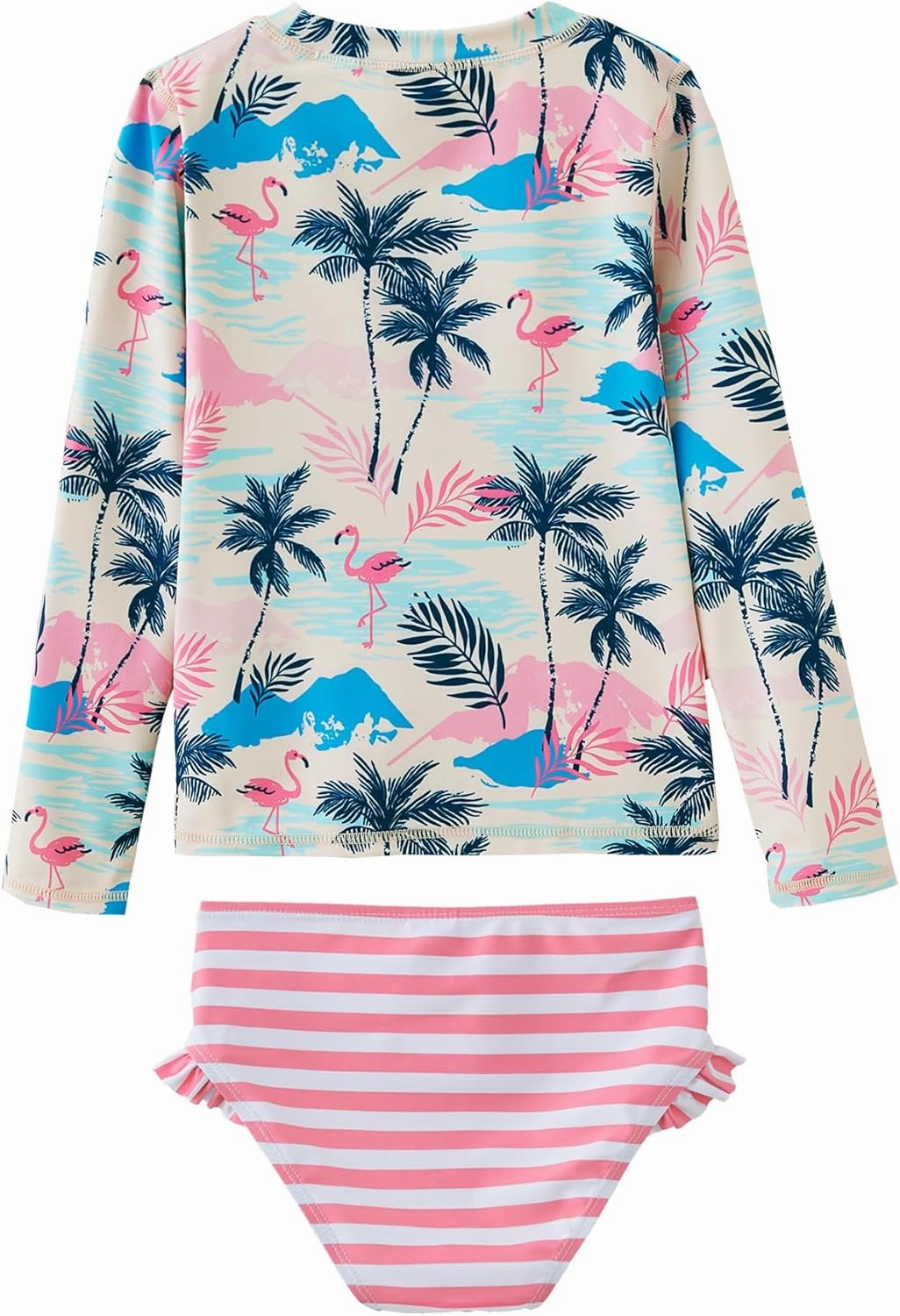UMELOK Toddler and Little Girls Rash Guard Sets with Bikini Bottoms Swimwear