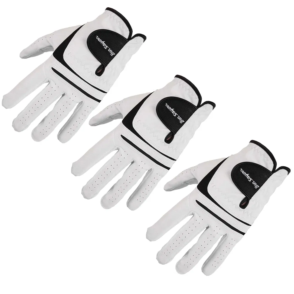Unbeatable Combo Ben Sayers All Weather Glove - White/Black - 3-Pack New Arrival, Golf shoes for plantar fasciitis, Golf balls for distance, Golf ball stamp kit