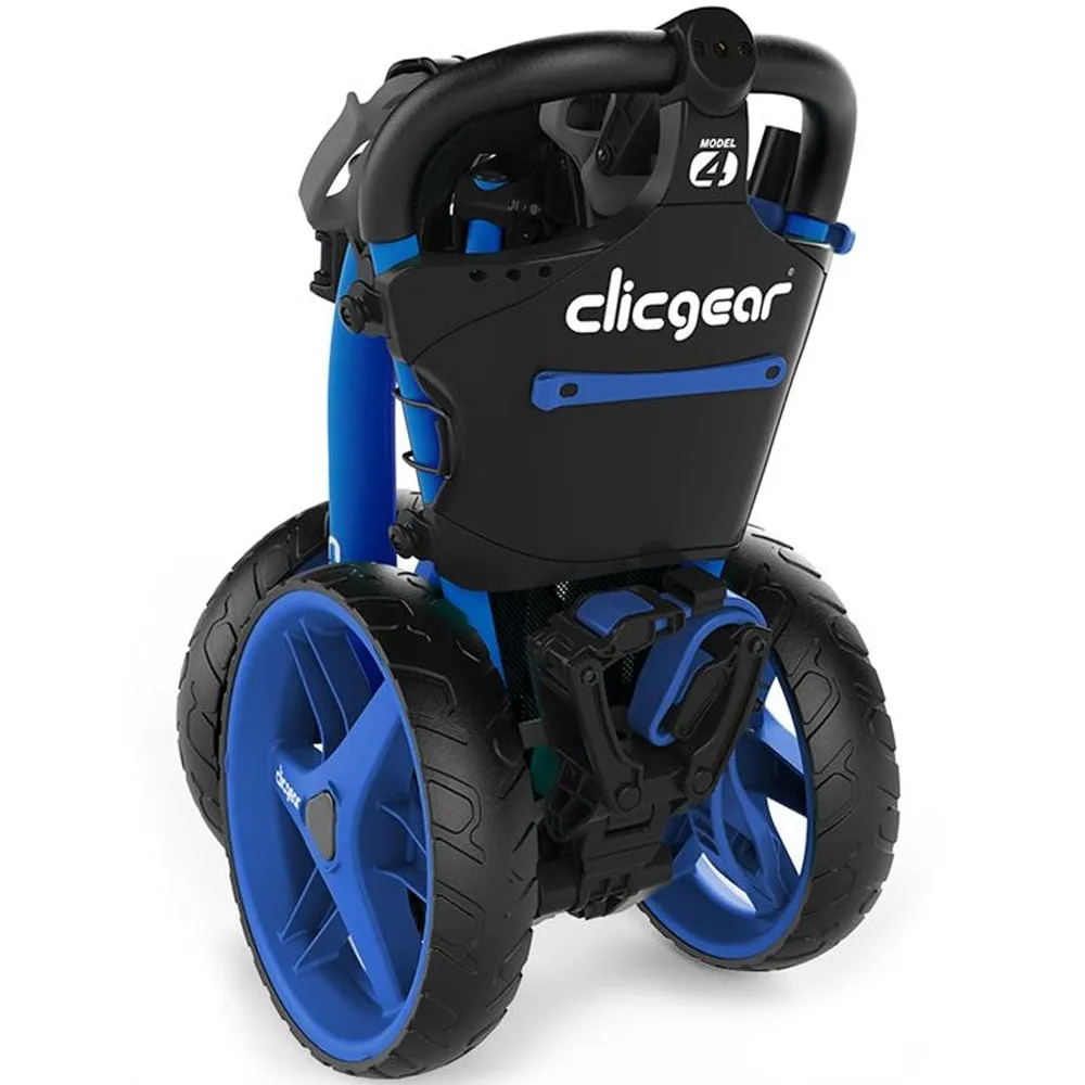 Clicgear 4.0 3-Wheel Push Trolley - Blue, Golf alignment sticks, Golf ball beer cooler