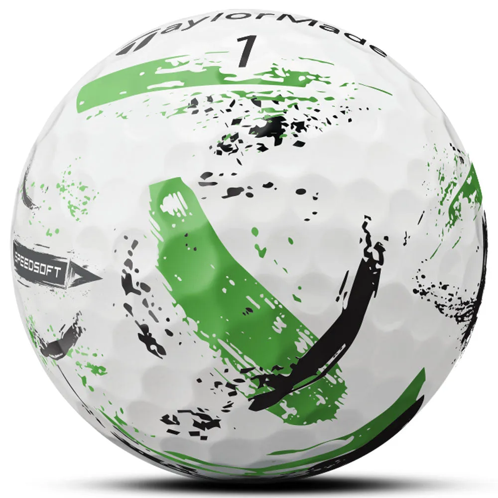 TaylorMade SpeedSoft Golf Balls - Ink Green - 12 Pack, Golf swing trainer, Novelty golf head covers, Golf vest for men