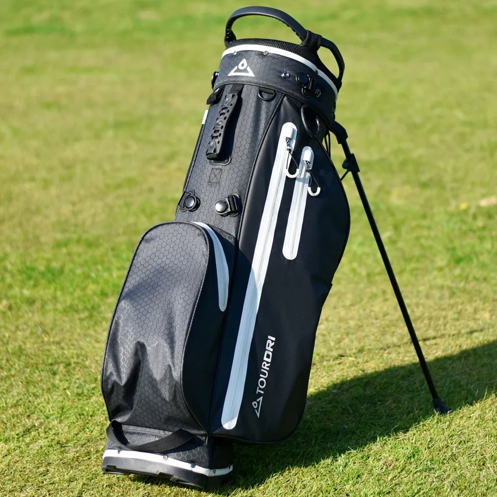 TourDri Waterproof Standbag - Black/Grey, Custom golf head covers, Eco-friendly golf tees, Golf rule book 2024