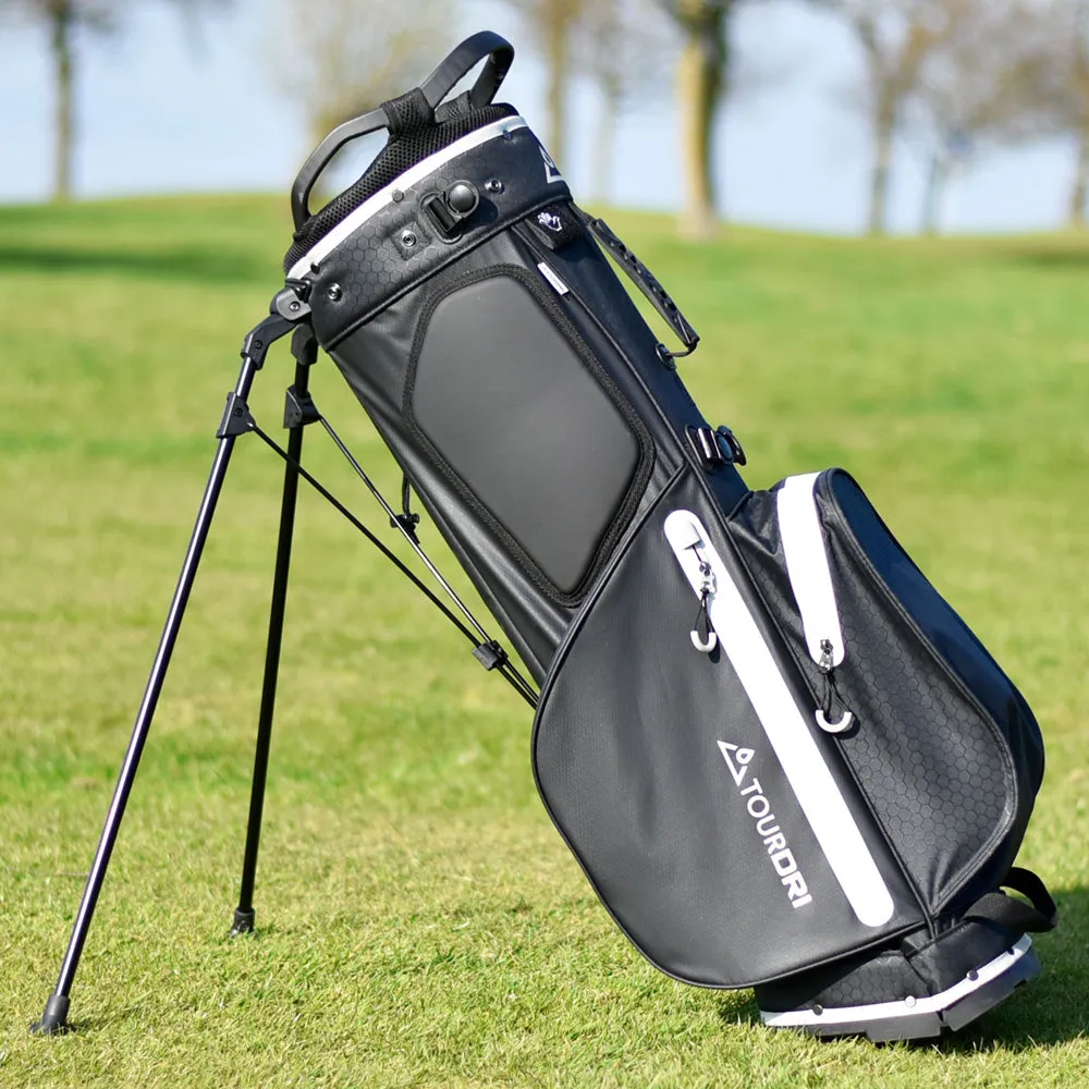 TourDri Waterproof Standbag - Black/Grey, Electric golf trolley