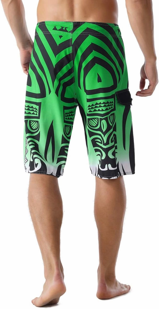 unitop Men's Swim Trunks Beachwear Quick Dry Hawaiian Printed
