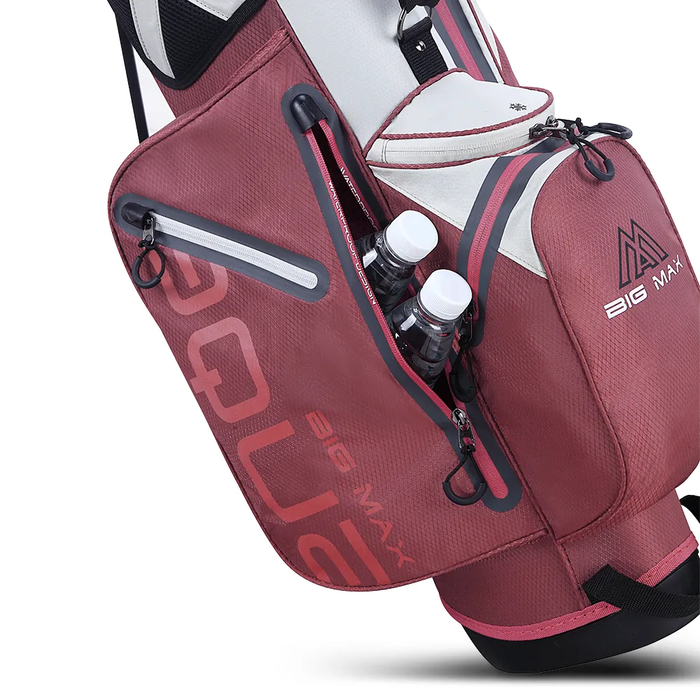 Big Max Aqua Seven G Waterproof Stand Bag - Off White/Merlot, Cyber Monday golf discounts, Funny golf gifts, Golf mat for home