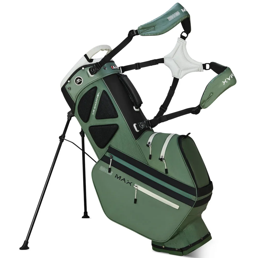 Big Max Dri Lite Hybrid Tour 2 Stand/Cart Bag - Olive Green/Black, Personalized golf tees, Golf bag cooler pocket