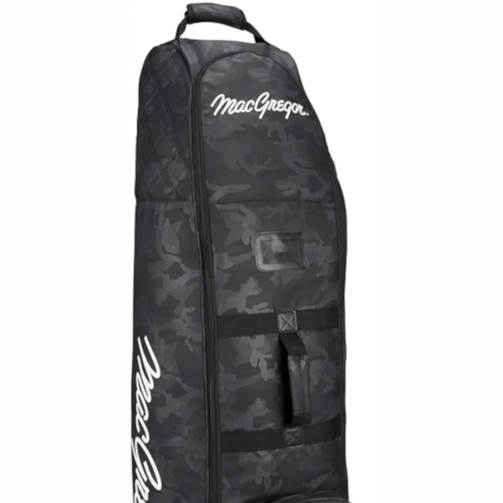 MacGregor Vip Deluxe Wheeled Travel Cover - Black/Camo, Golf bag cooler pocket