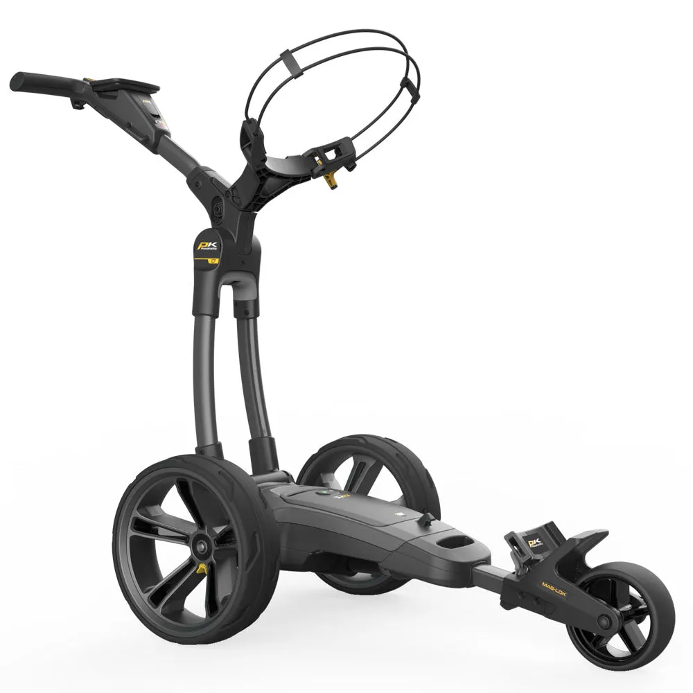 PowaKaddy CT8 GPS EBS Electric Trolley - Gun Metal - 2025, Golf club cleaning brush, Biodegradable golf balls