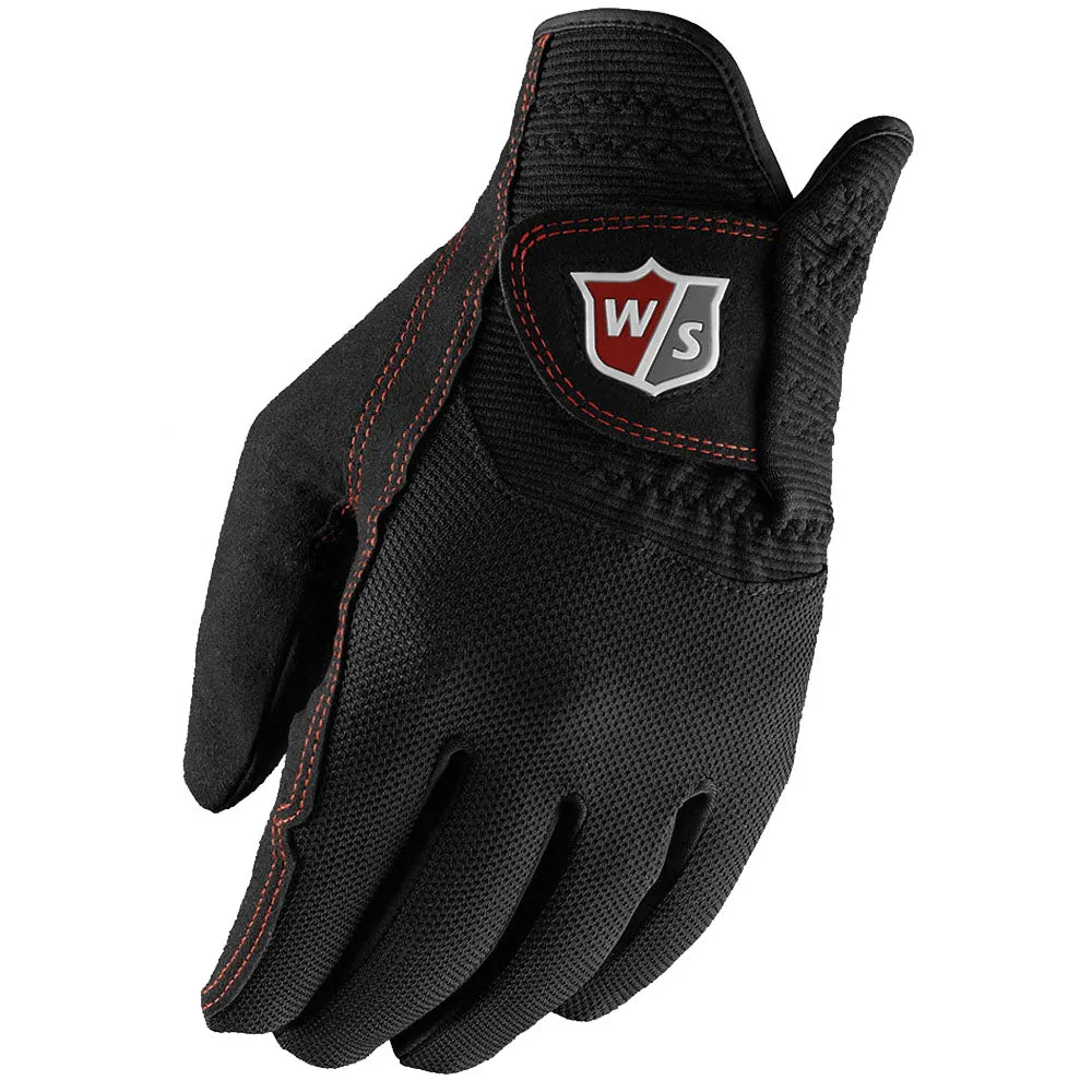 Wilson Rain Golf Gloves (Pair) - Black, Golf push cart