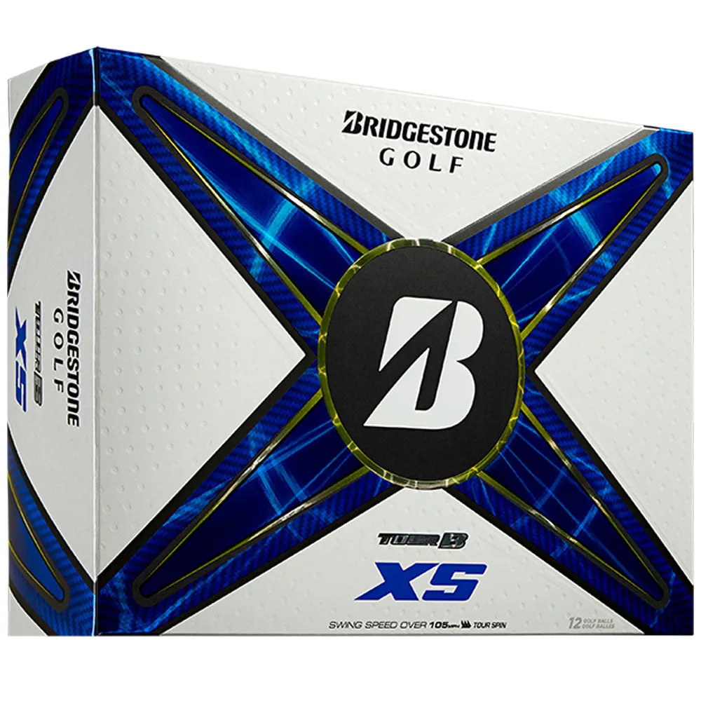 Bridgestone TOUR B XS Golf Balls - White - 12 Pack, USGA approved golf balls, Golf elbow brace, Personalized golf tees