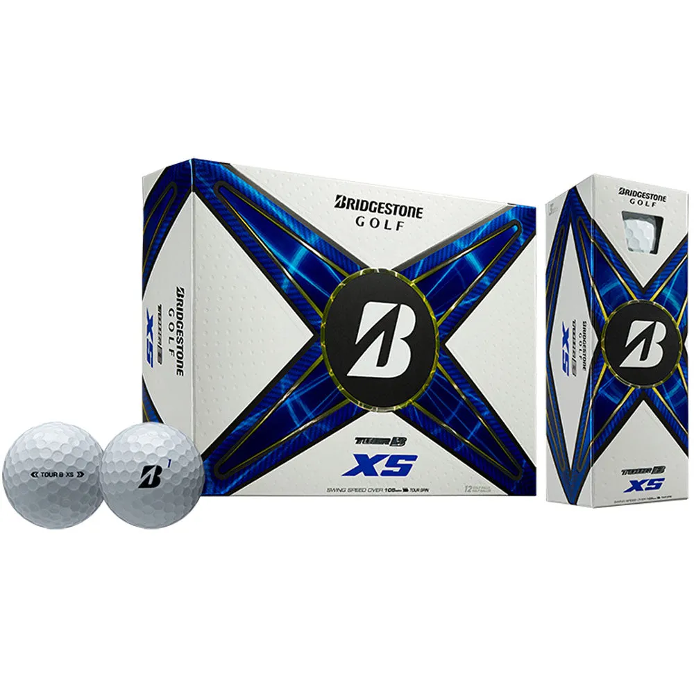Bridgestone TOUR B XS Golf Balls - White - 12 Pack, Golf simulator for home, Golf cleats replacement, Top-rated golf rangefinders 2024