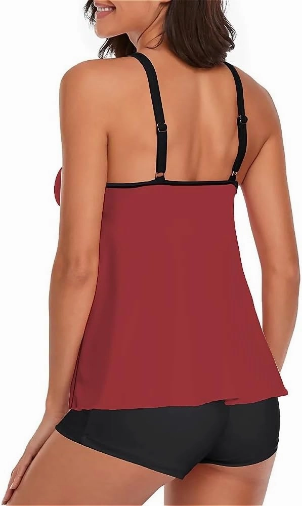 Urchics Womens 2025 Tankini Swimsuits Tummy Control Flowy Swimwear Two Piece Bathing Suits Swim Tank Top with Boyshorts