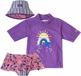 UV SKINZ UPF 50  Girls' 3-Piece Swim Set