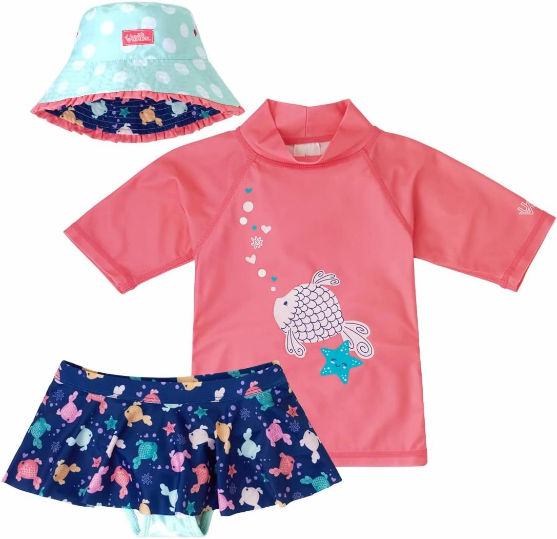 UV SKINZ UPF 50  Girls' 3-Piece Swim Set