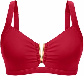 V Wired Bikini Top Only - Vintage Swim Top Padded Bra Swimsuits