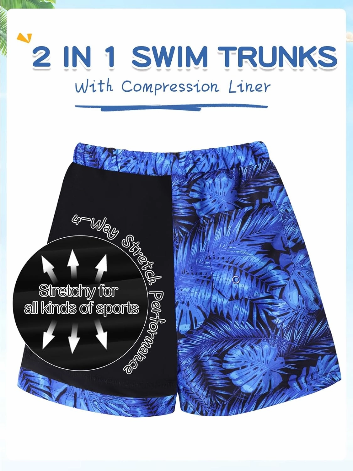 Valcatch Boys Swim Set Long Sleeve Rash Guard 2 Piece UPF 50  Swim Shirt & Trunks with Compression Liner Kids Youth Swimsuits