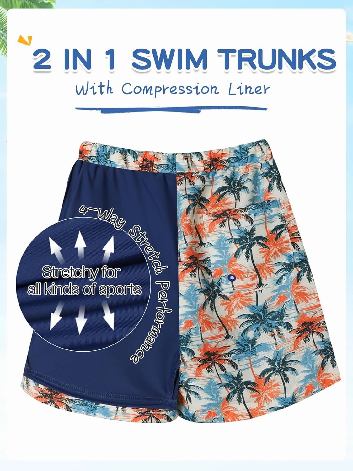 Valcatch Boys Swim Set Long Sleeve Rash Guard 2 Piece UPF 50  Swim Shirt & Trunks with Compression Liner Kids Youth Swimsuits