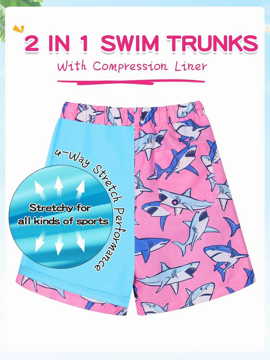 Valcatch Boys Swim Set Long Sleeve Rash Guard 2 Piece UPF 50  Swim Shirt & Trunks with Compression Liner Kids Youth Swimsuits