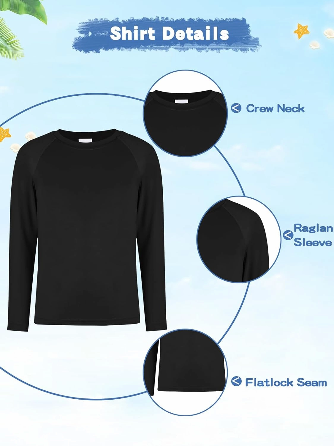 Valcatch Boys Swim Set Long Sleeve Rash Guard 2 Piece UPF 50  Swim Shirt & Trunks with Compression Liner Kids Youth Swimsuits