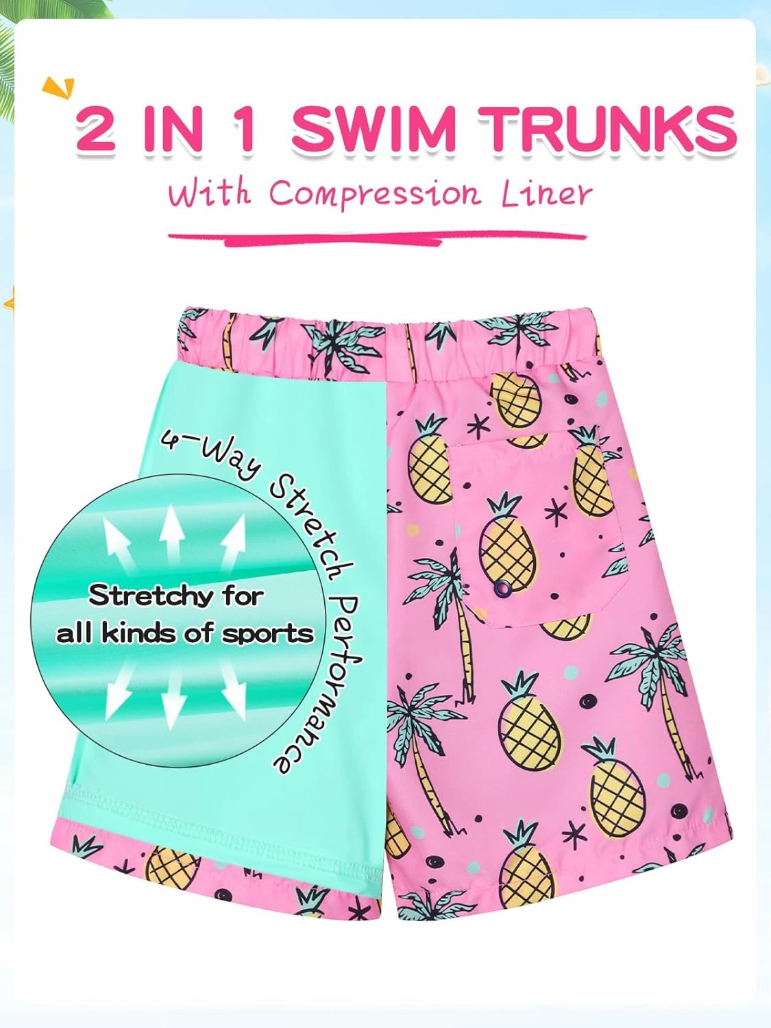 Valcatch Boys Swim Set Long Sleeve Rash Guard 2 Piece UPF 50  Swim Shirt & Trunks with Compression Liner Kids Youth Swimsuits