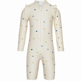 Vanilla COPENHAGEN Milk Hearts UV Swim BodySuit