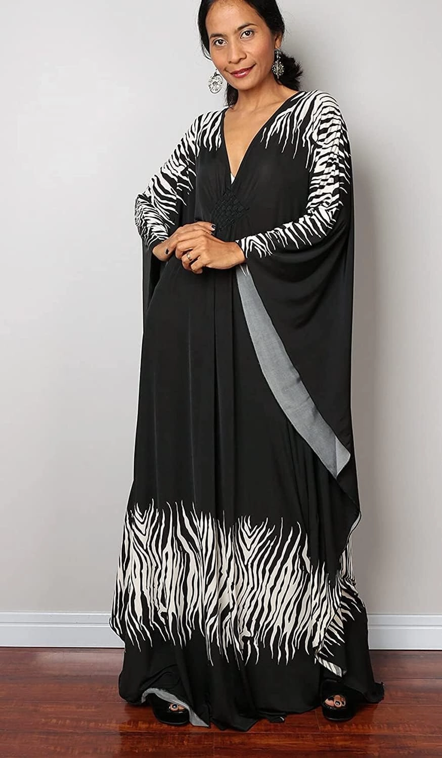 Venasha Womens Caftan Floral Print Kaftan Dress Short Sleeve Swimsuit Cover up Loungewear for Summer