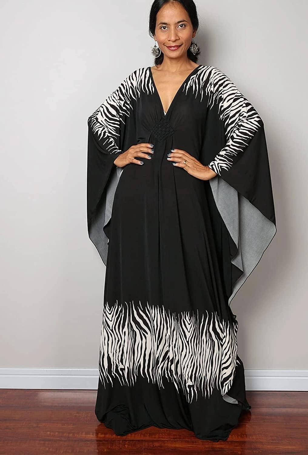 Venasha Womens Caftan Floral Print Kaftan Dress Short Sleeve Swimsuit Cover up Loungewear for Summer