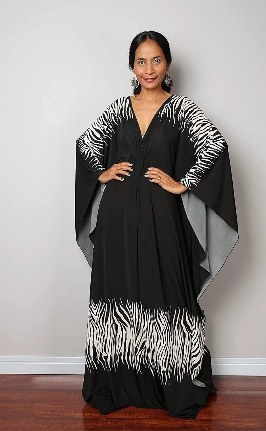 Venasha Womens Caftan Floral Print Kaftan Dress Short Sleeve Swimsuit Cover up Loungewear for Summer