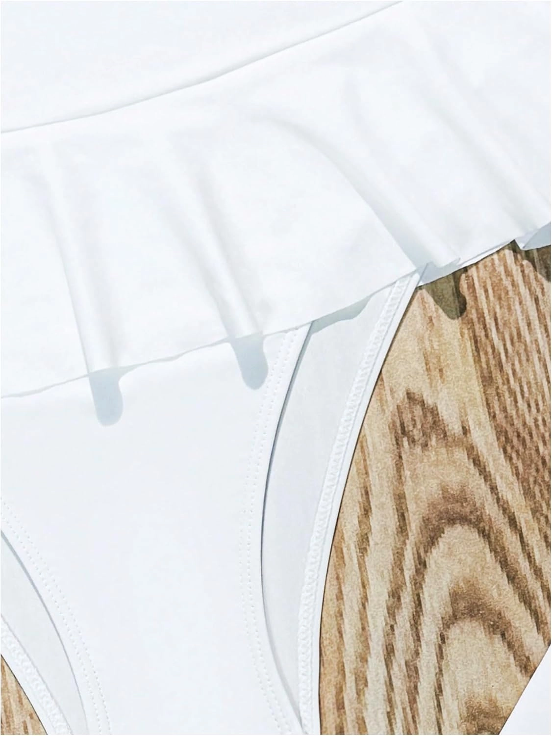 Verdusa Women's Ruffled Bikini Bottoms High Waist Beachwear Swim Briefs