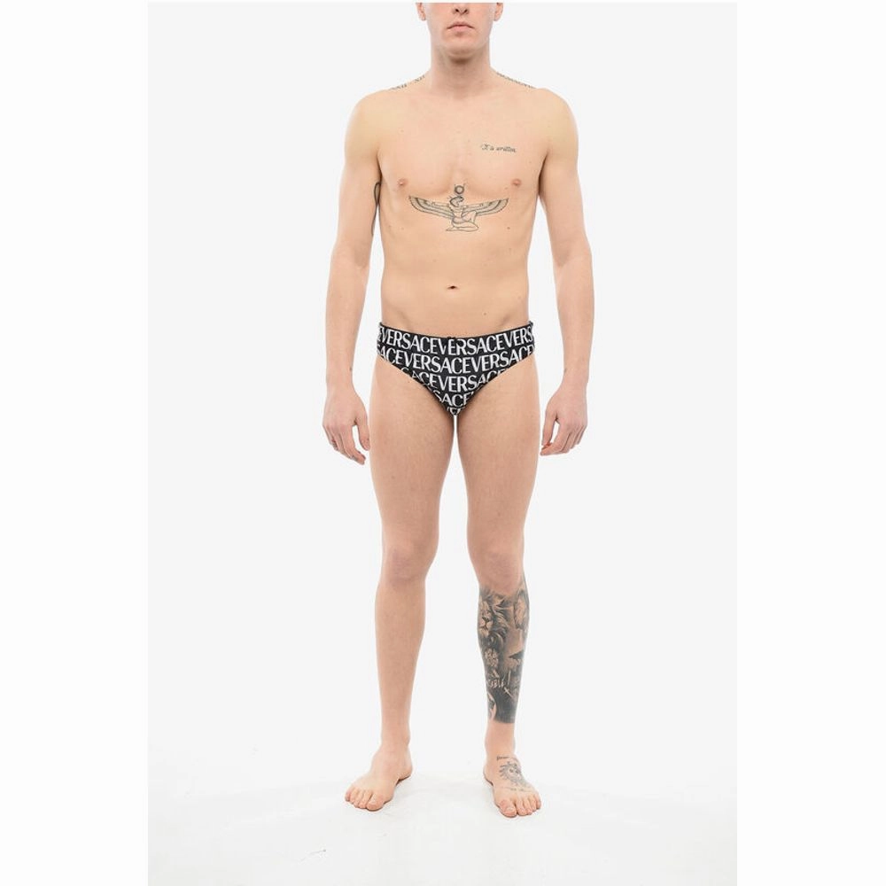 Versace Monogram Patterned Swim Men's Slips