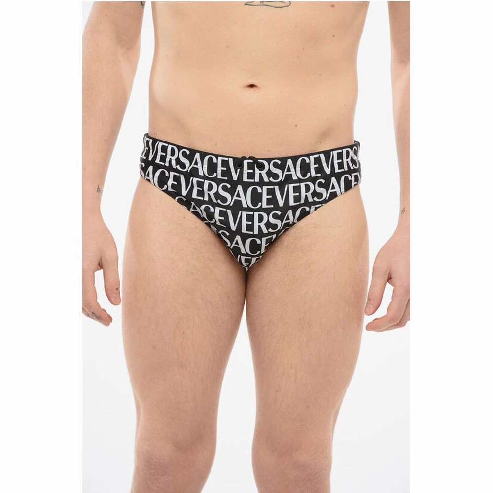 Versace Monogram Patterned Swim Men's Slips