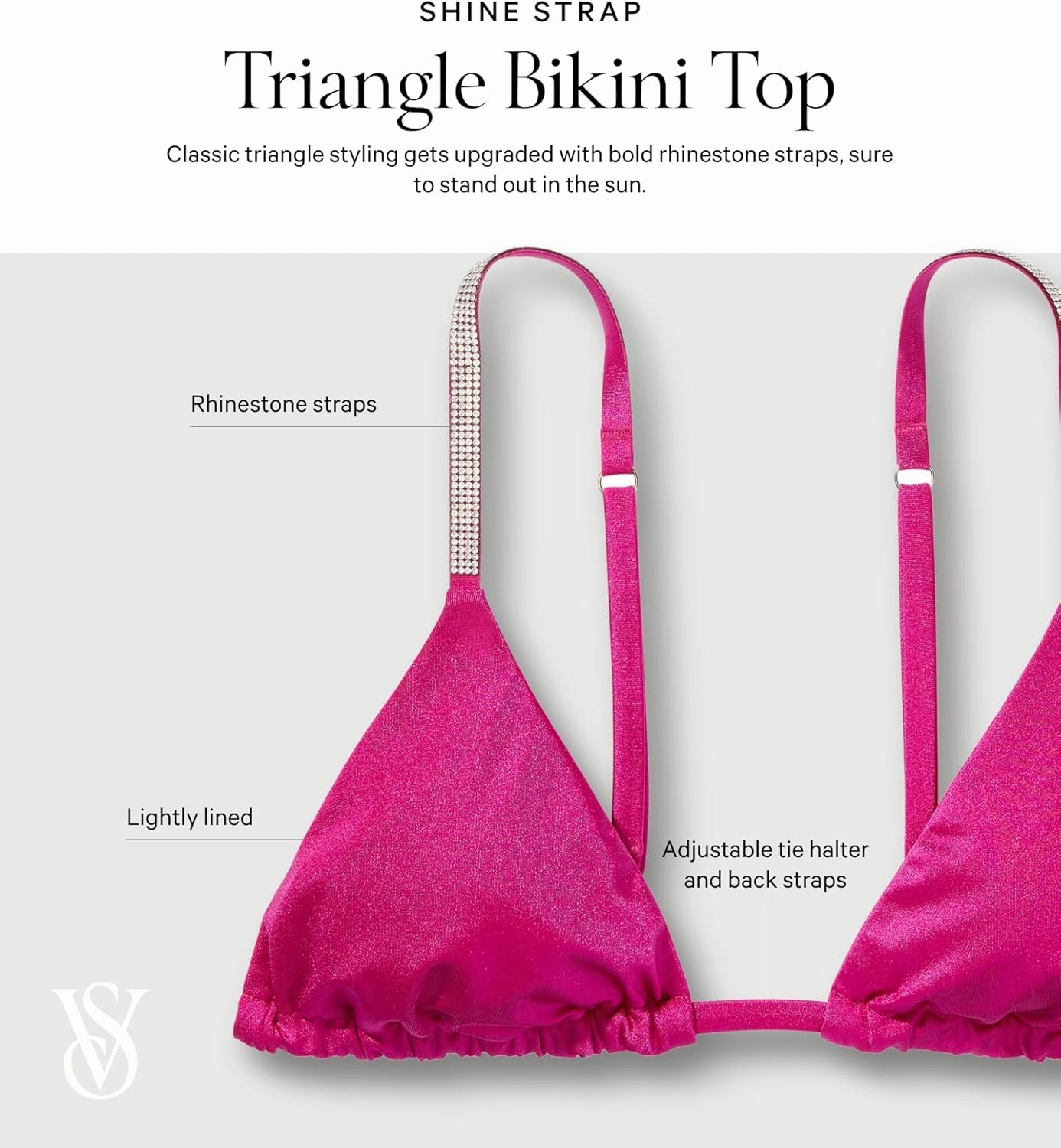 Victoria's Secret Shine Strap Triangle Bikini Top