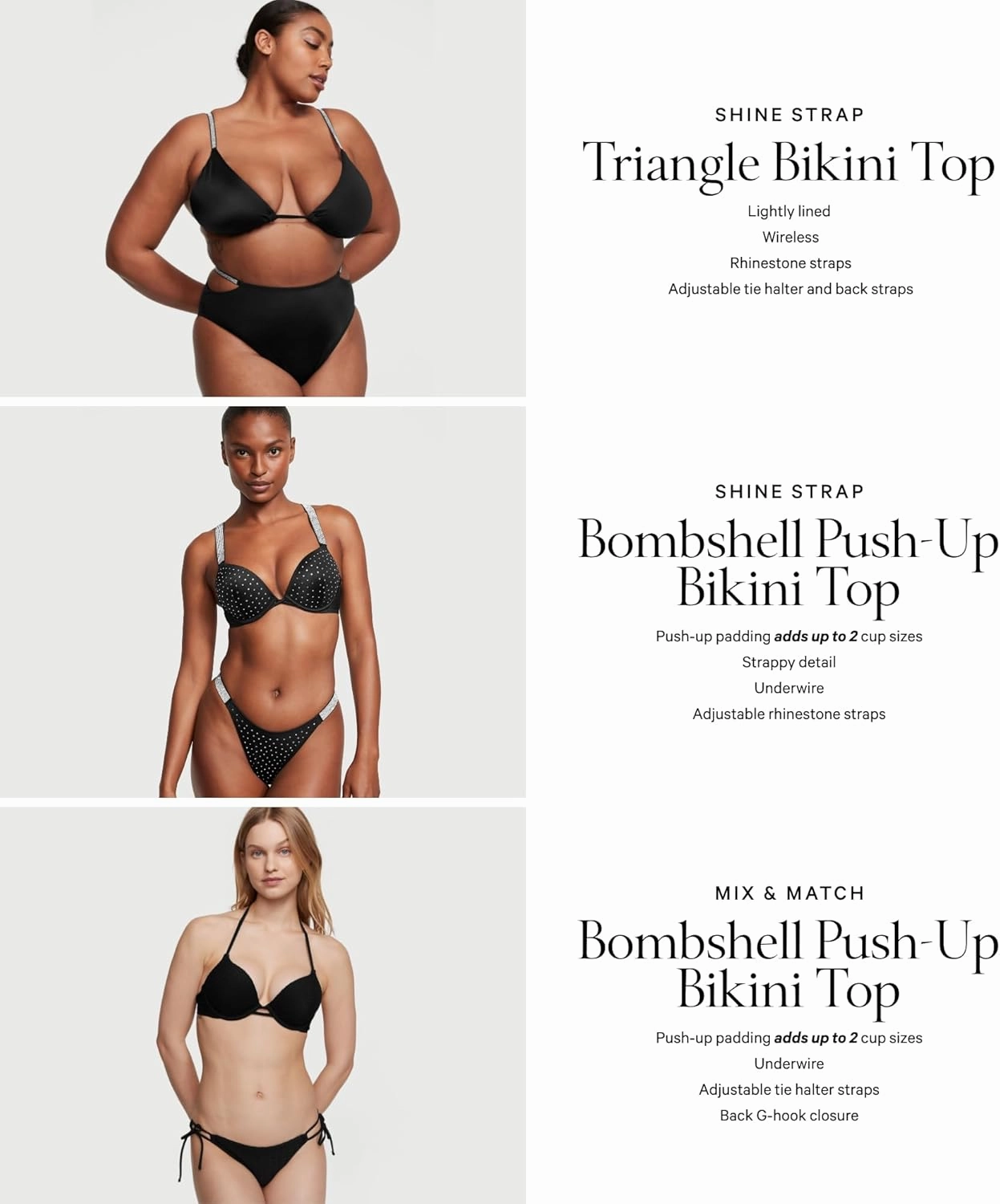 Victoria's Secret Shine Strap Triangle Bikini Top