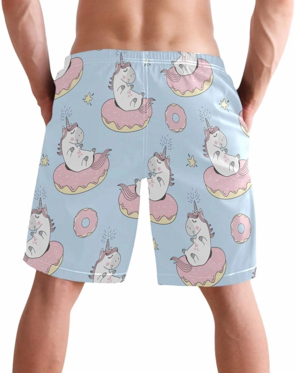 visesunny Men's Novelty Beach Shorts Quick Dry Swimwear Sports Running Swim Board Shorts Bathing Suits