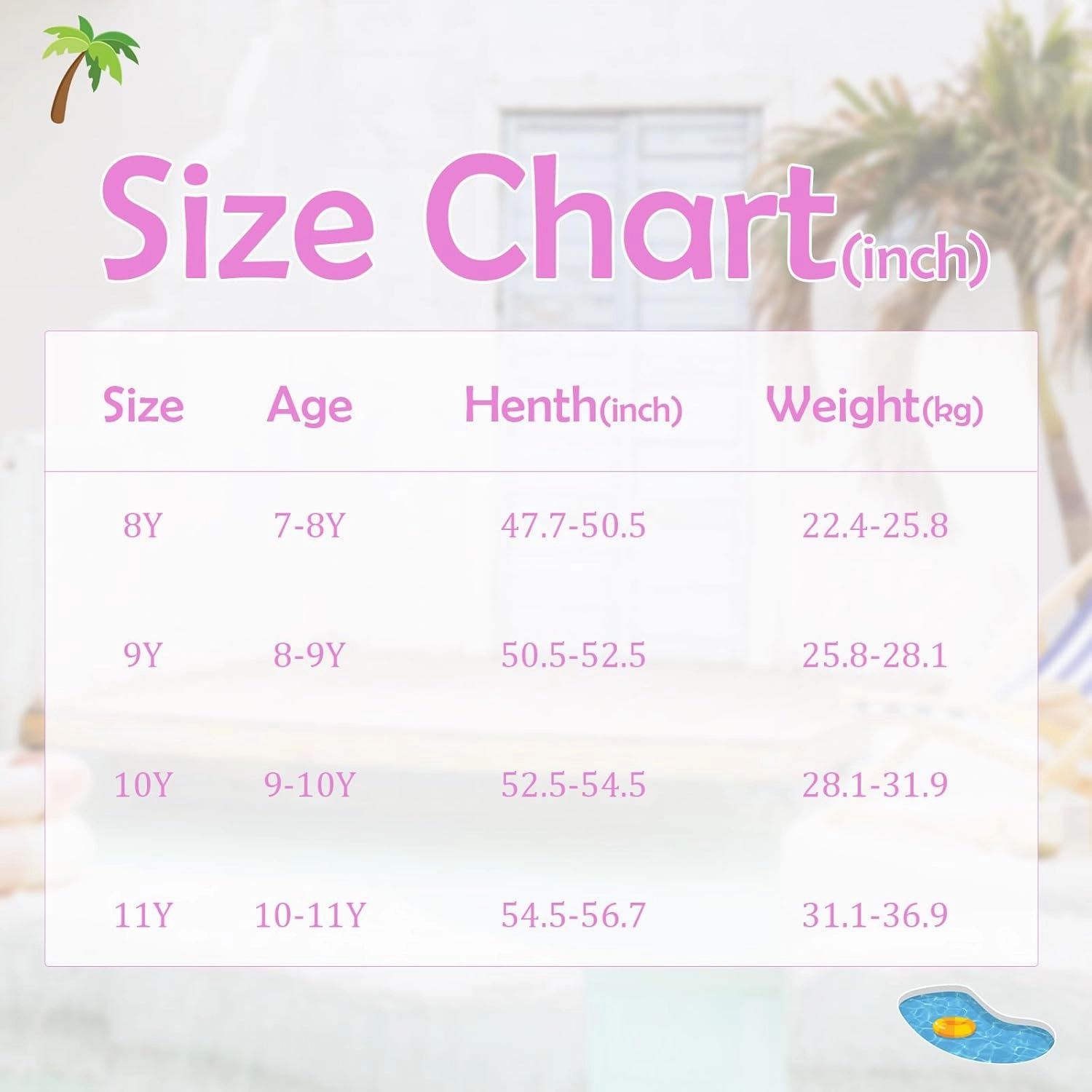 Vogseek 7-12T Girls 2-Piece Bathing Suit Sleeveless Swimsuit Tankini Sets with Shorts Skirt Swimwear