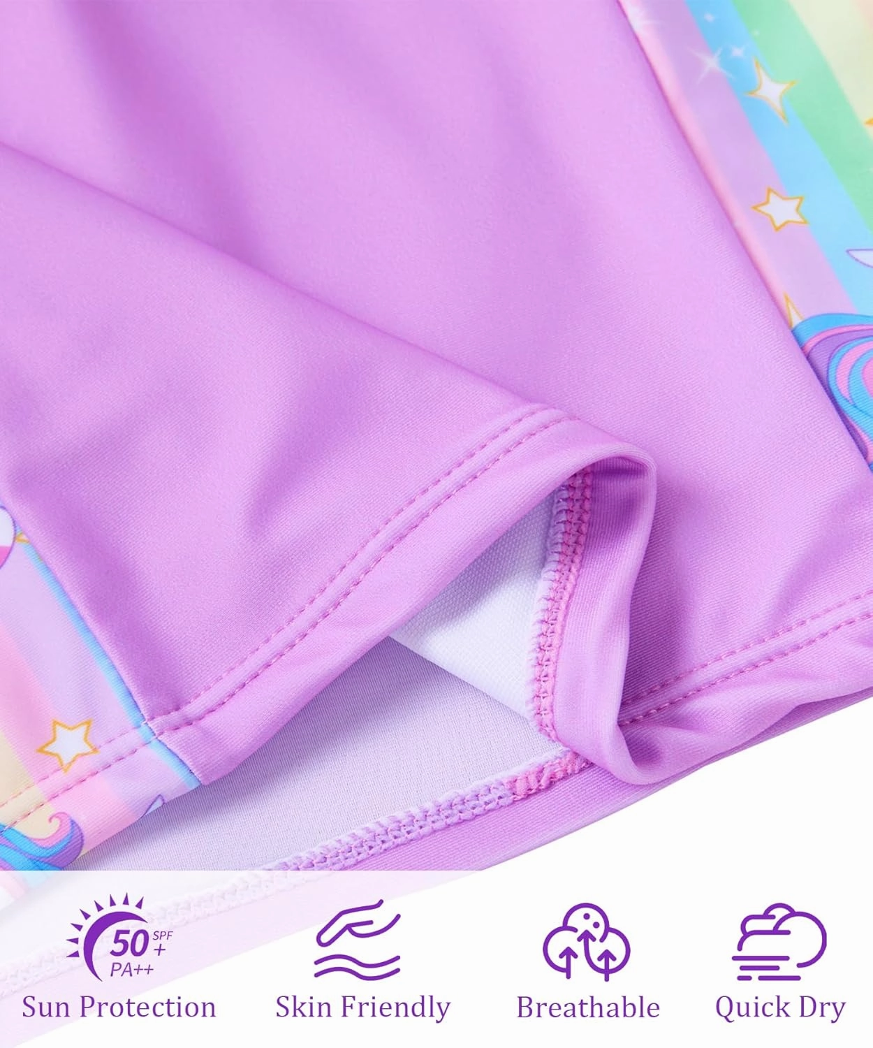 Vogseek Girls Swimsuits 5-9 Years 2 Piece Zip Rashguard Sets Long Sleeve Bathing Suit