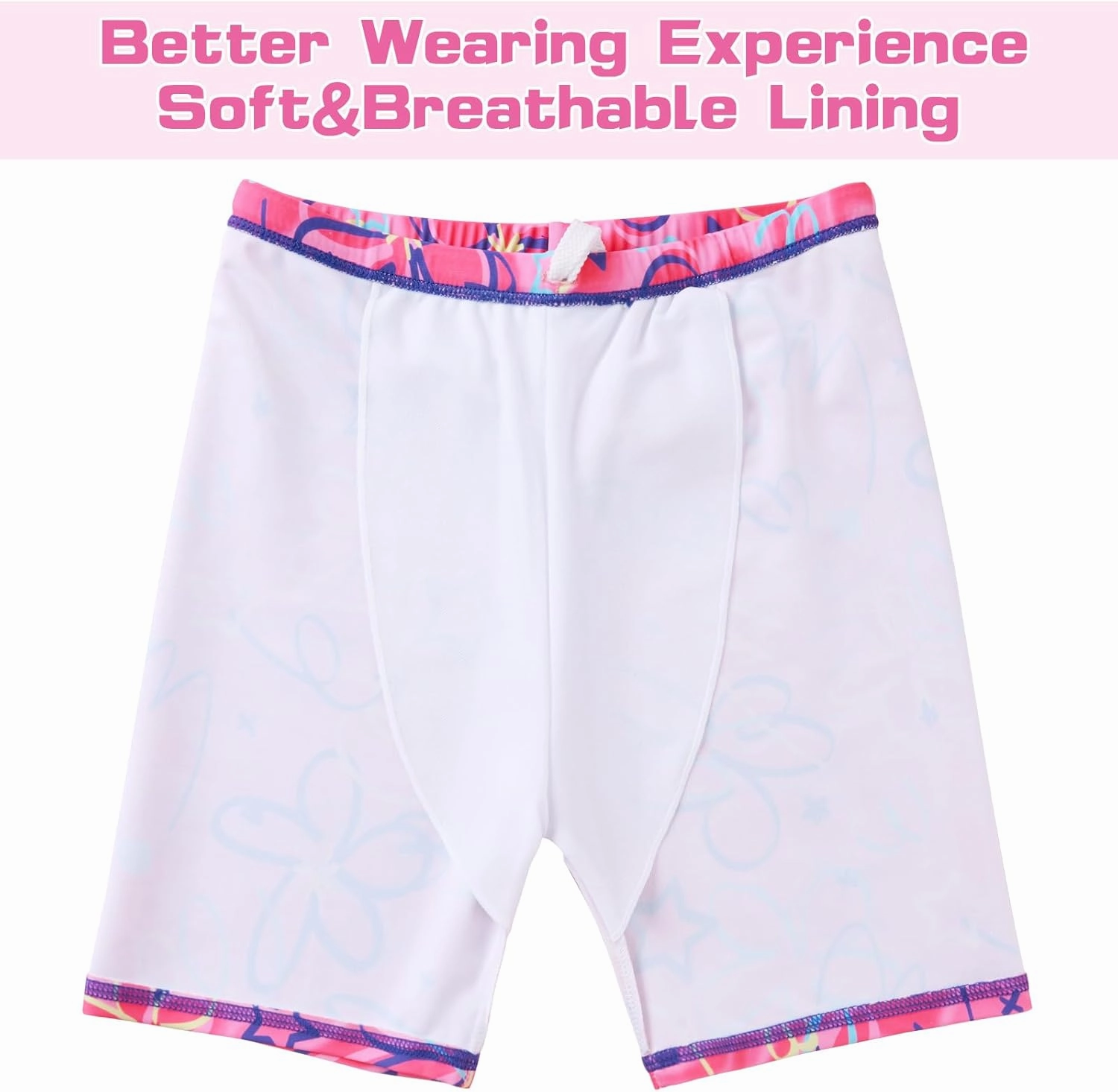 WAWSAM 2 Pieces Girls Rash Guard Toddler Swimsuit Girl Swimsuit Short Sleeve Bathing Suit for 3-6 Years