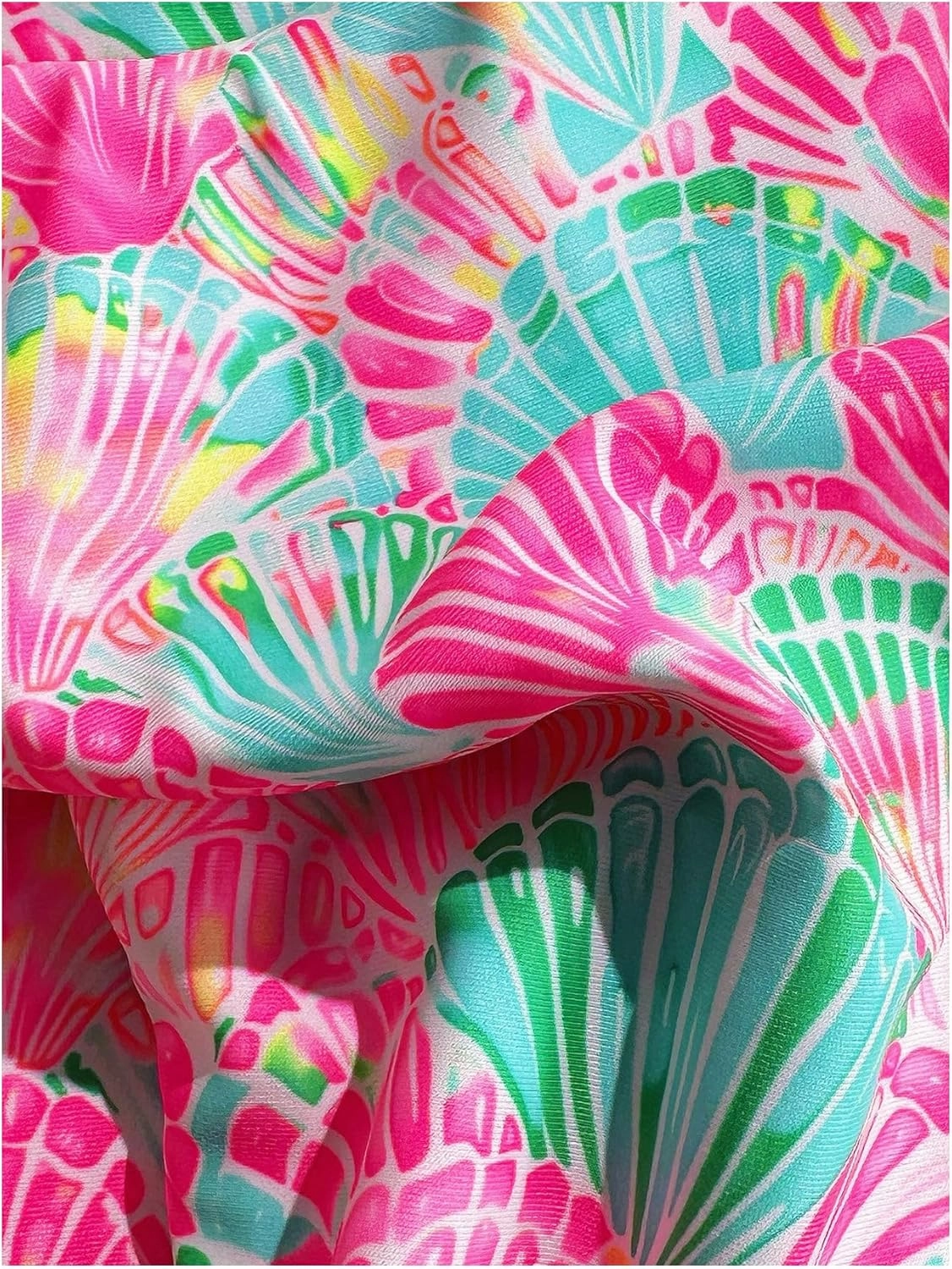 WDIRARA Women's Tropical Print Halter Bikini Top Tie Backless Swim Top