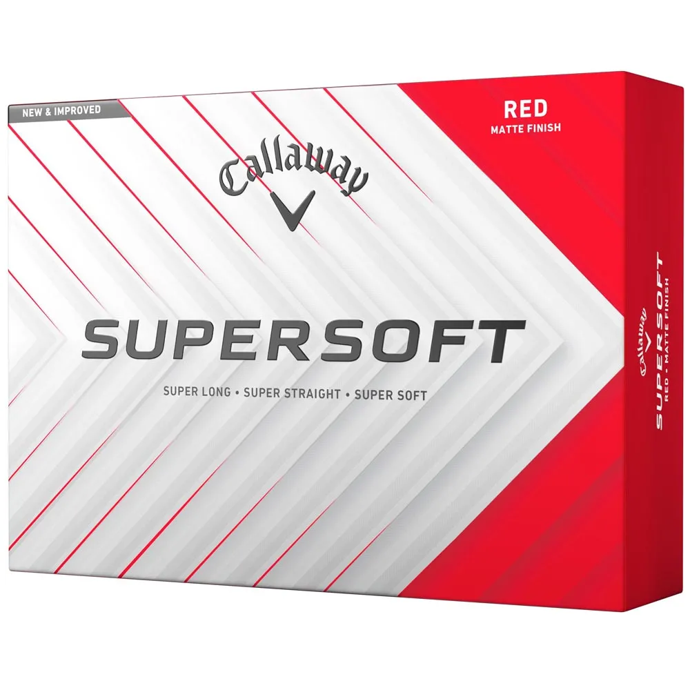 Callaway Supersoft Golf Balls - Matte Red - 12 Pack, Golf accessories for women